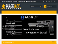 Tablet Screenshot of blacklabeltactical.com